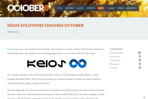 Keios Solutions @ OctoberCMS blog