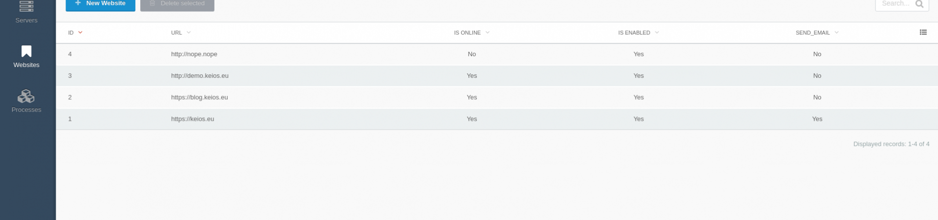 Simple monitoring tool for October