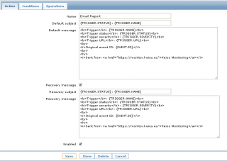 HTML E-mails from Zabbix