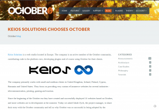 Keios Solutions @ OctoberCMS blog