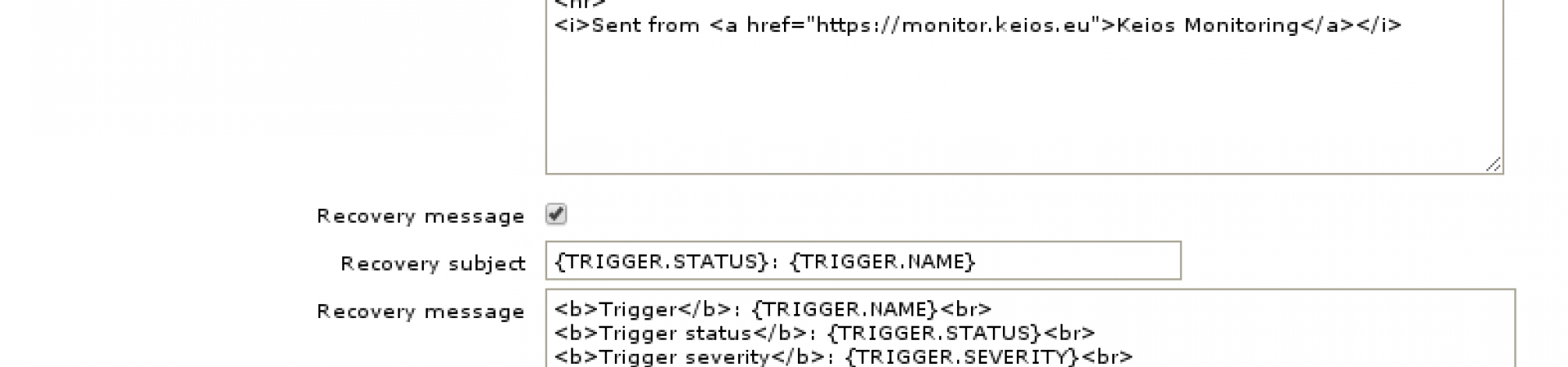 HTML E-mails from Zabbix